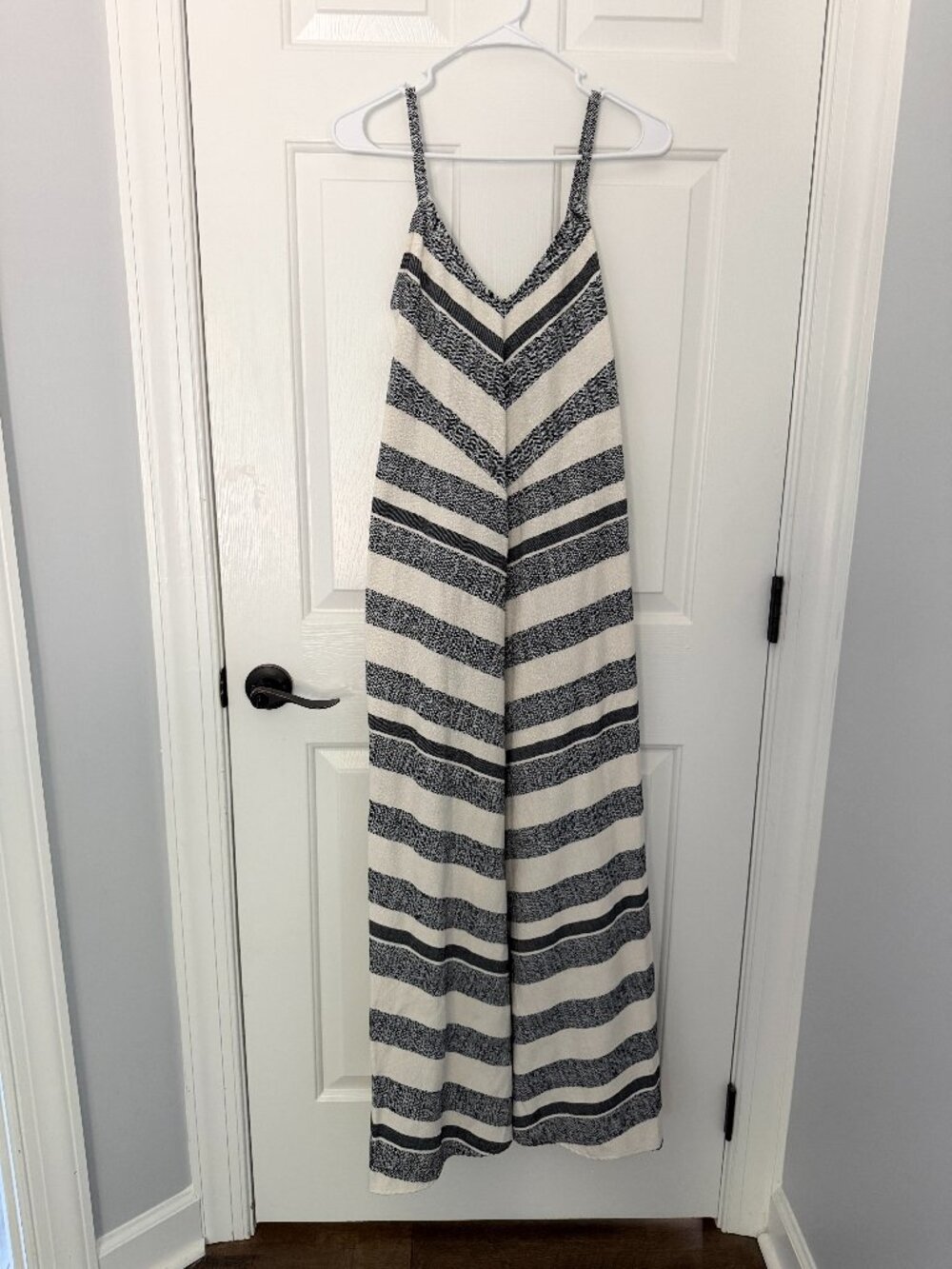 Twelfth Street by Cynthia Vincent Striped Maxi Dress | Navy Cream | - Picture 2 of 8